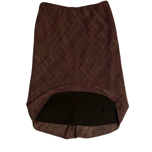 Express Women’s Sz Medium Brown Patterned Pencil Skirt - Picture 3 of 4